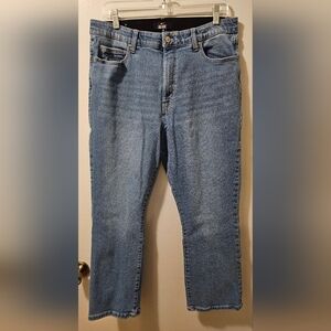 LULAROE Magic Waist Stretch Blue Crop Jeans Women's Size 32